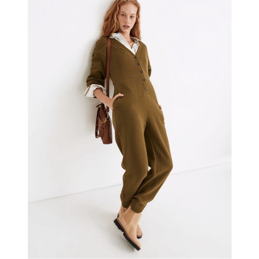 Madewell MWL Betterterry Coverall Jumpsuit Green Desert Moss